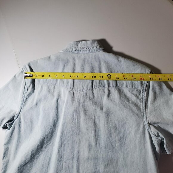 Polo Ralph Lauren Boys Short-Sleeve Chambray Blue Western Shirt Snap Sz XL - Picture 12 of 16